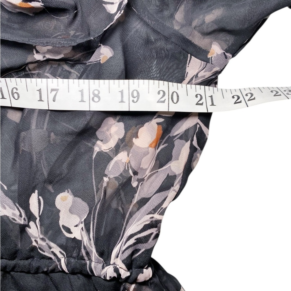 Lauren Conrad Whimsigoth Floral Black Sheer Overlay Mini Long Sleeve Dress - Picture 11 of 16